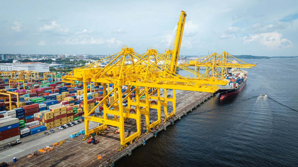 Pic 1 Johor Port New Quay Cranes